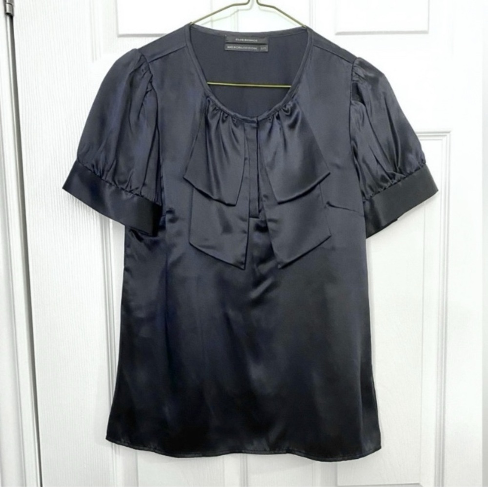 NWOT - Club Monaco Black Silk Blouse